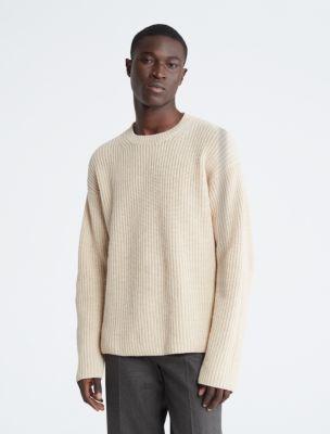 Ribbed Wool Blend Crewneck Sweater Product Image