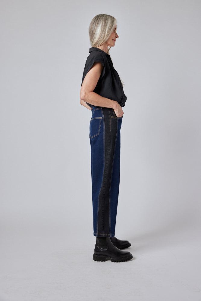 The Winning Combo Denim Barrel Leg Pant Product Image