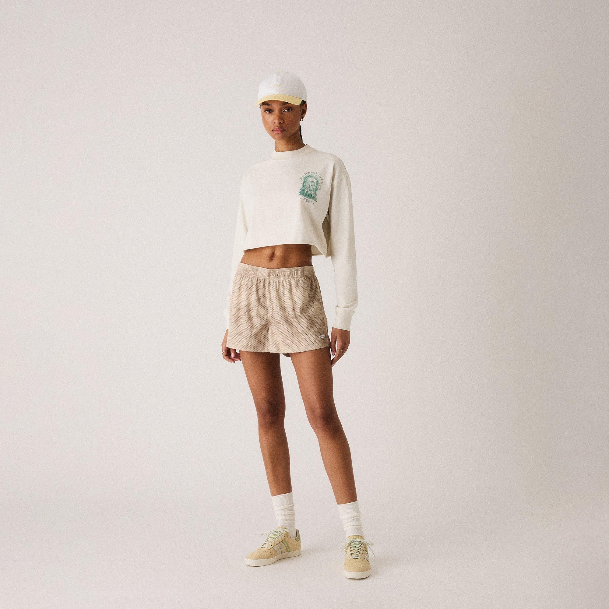 Kith Women Nilah Sun Faded Mesh Shorty - Oat Female Product Image