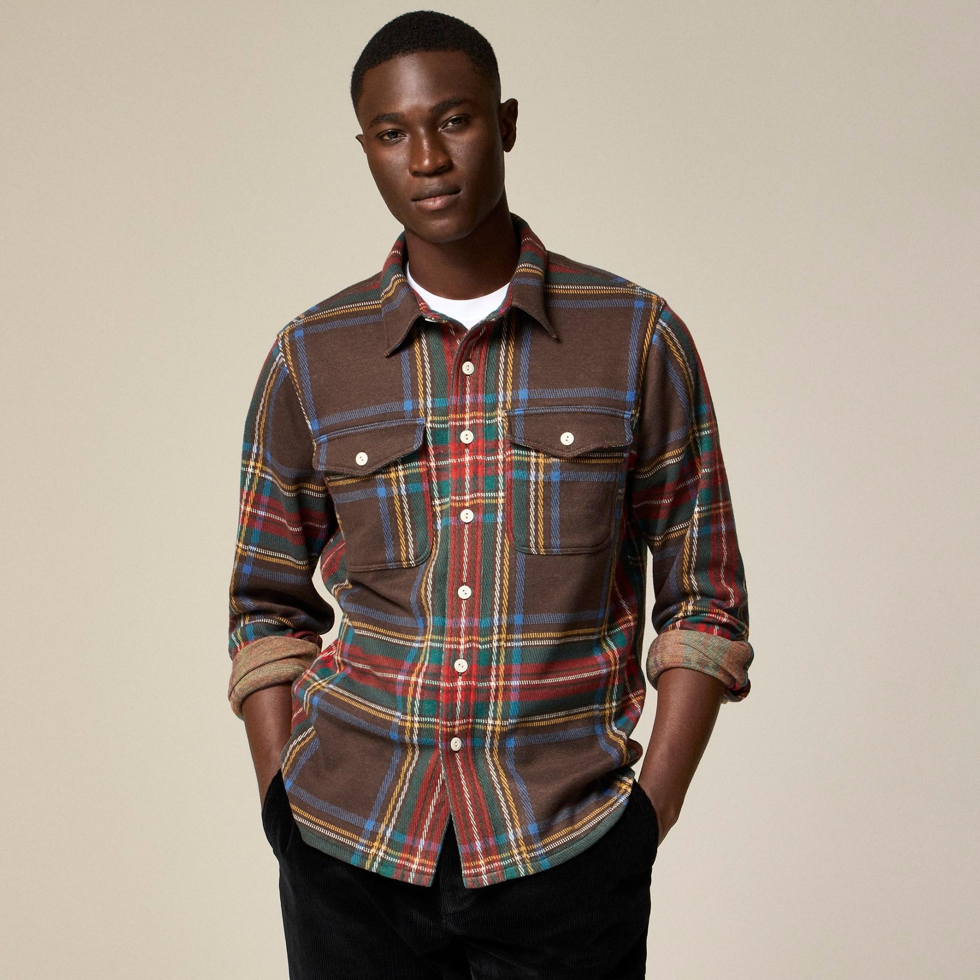 Seaboard soft-knit shirt in plaid Product Image