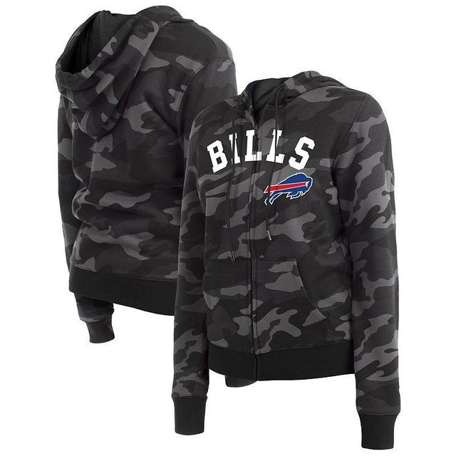 Womens New Era Black Buffalo Bills Camo Full-Zip Hoodie Product Image