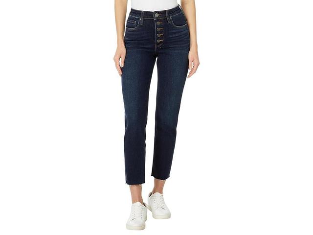 KUT from the Kloth Rachael High-Rise Fab Ab Mom Jean-Btn Fly Raw Hem In Royal (Royal) Women's Jeans Product Image