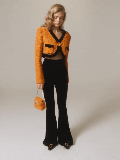 Miranda Crop Jacket (Yellow) Product Image