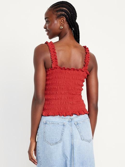 Fitted Smocked Tank Top Product Image