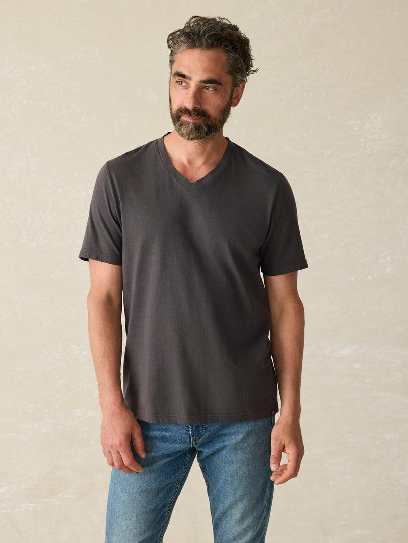 Sunwashed V-Neck Tee - Washed Black product image