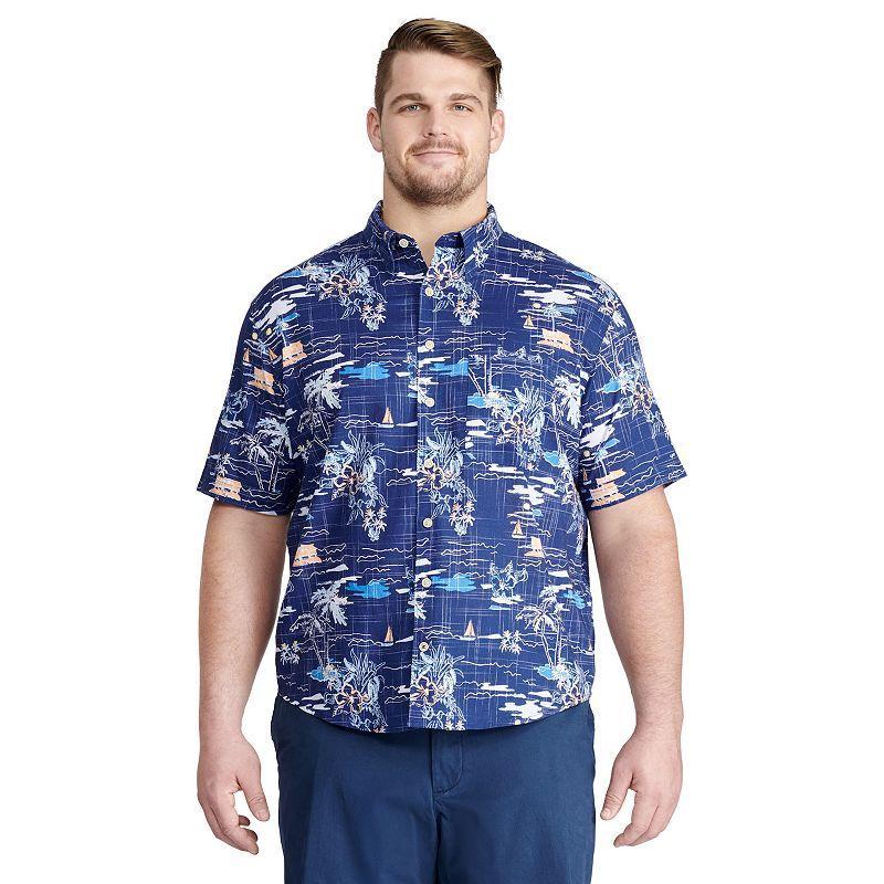 Big & Tall IZOD Saltwater Classic-Fit Chambray Button-Down Shirt, Mens Product Image