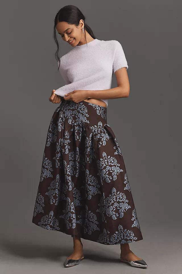 By Anthropologie Brocade Midi Skirt Product Image