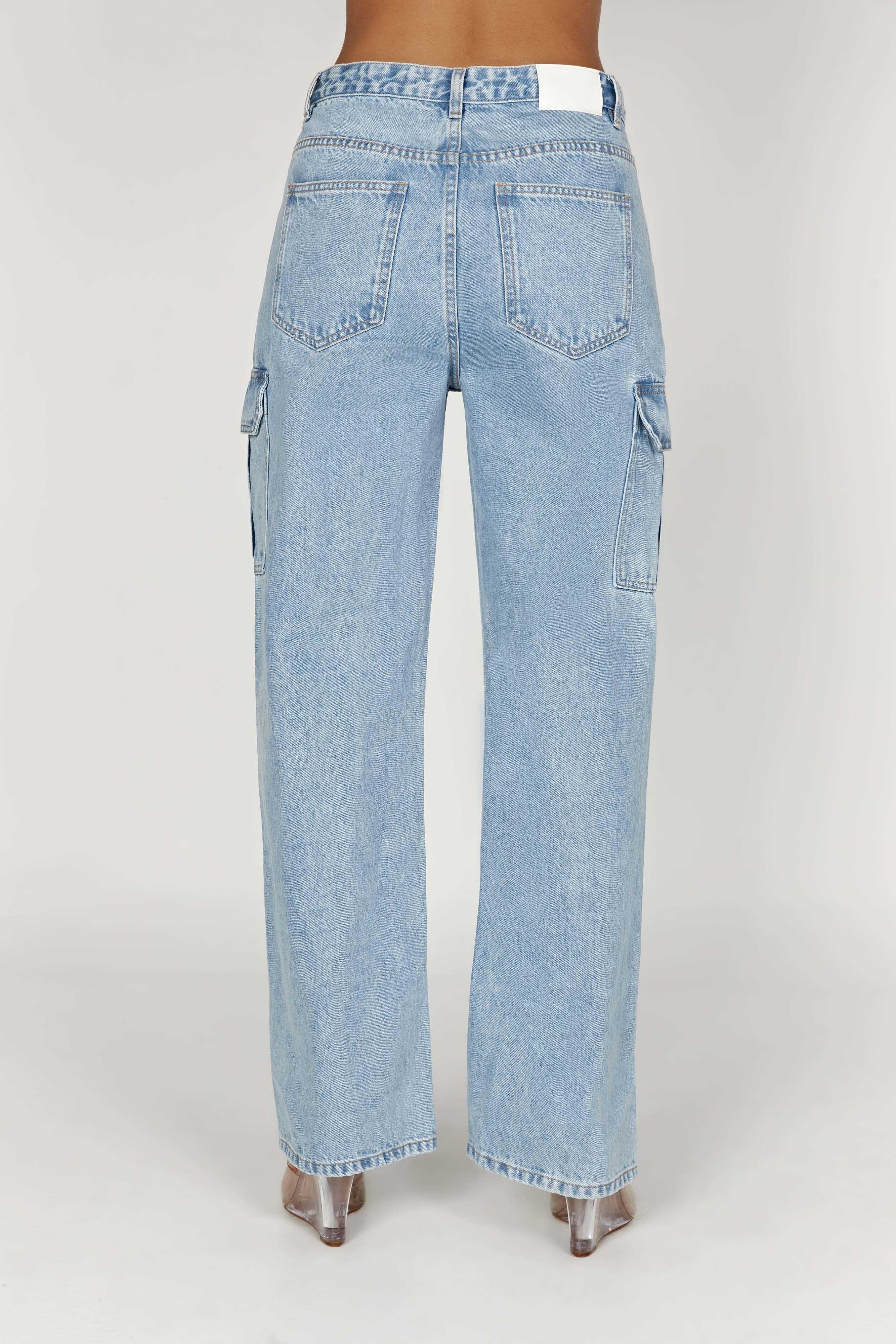 Jagger Mid Rise Oversized Denim Jean - Mid Blue Product Image