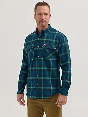 Wrangler® RIGGS Workwear® Lightweight Flannel Plaid Work Shirt | Men's SHIRTS | Wrangler® Product Image