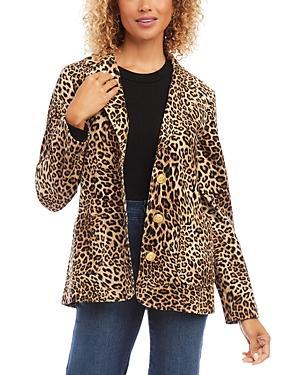 Karen Kane Leopard Corduroy Jacket (Leopard) Women's Jacket Product Image