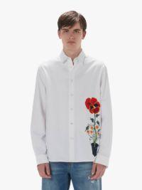 SHIRT WITH FLOWER POT EMBROIDERY in white | JW Anderson US  Product Image