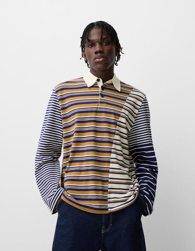 Striped long sleeve polo shirt Product Image