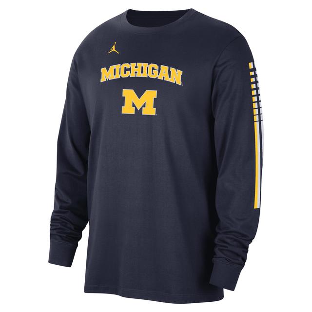 Mens Jordan Brand Navy Michigan Wolverines Slam Dunk Long Sleeve T-Shirt Product Image