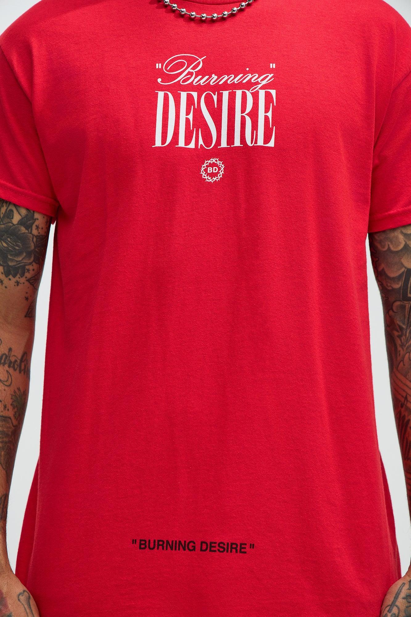 Burning Desire Short Sleeve Tee - Red Product Image