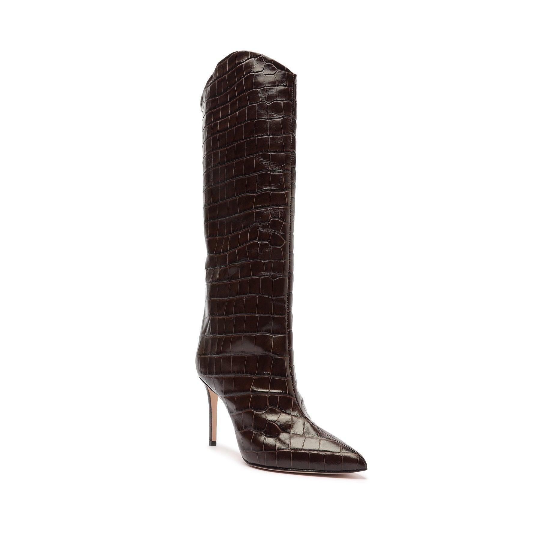 Maryana Crocodile-Embossed Leather Boot Female Product Image