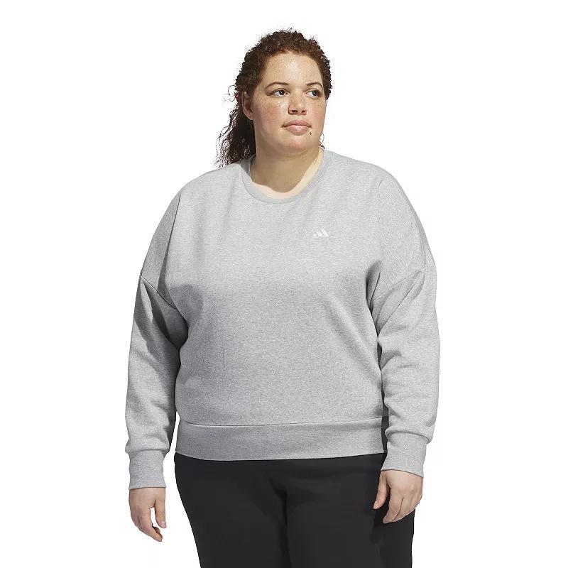 Plus Size adidas Essentials Feel Cozy Sportswear Sweatshirt, Womens Medium Grey Grey Product Image