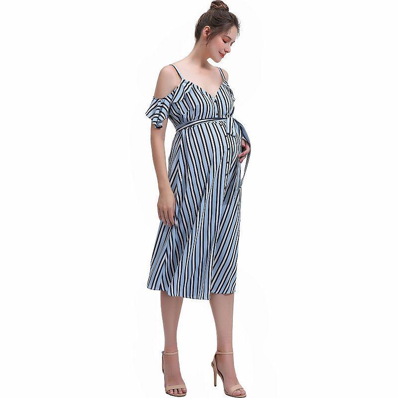 Maternity Pokkori Nursing Button Front Dress, Womens Product Image