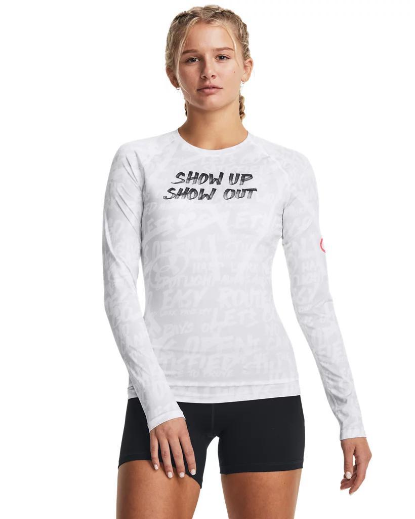 Women's HeatGear® Message Compression Long Sleeve Product Image