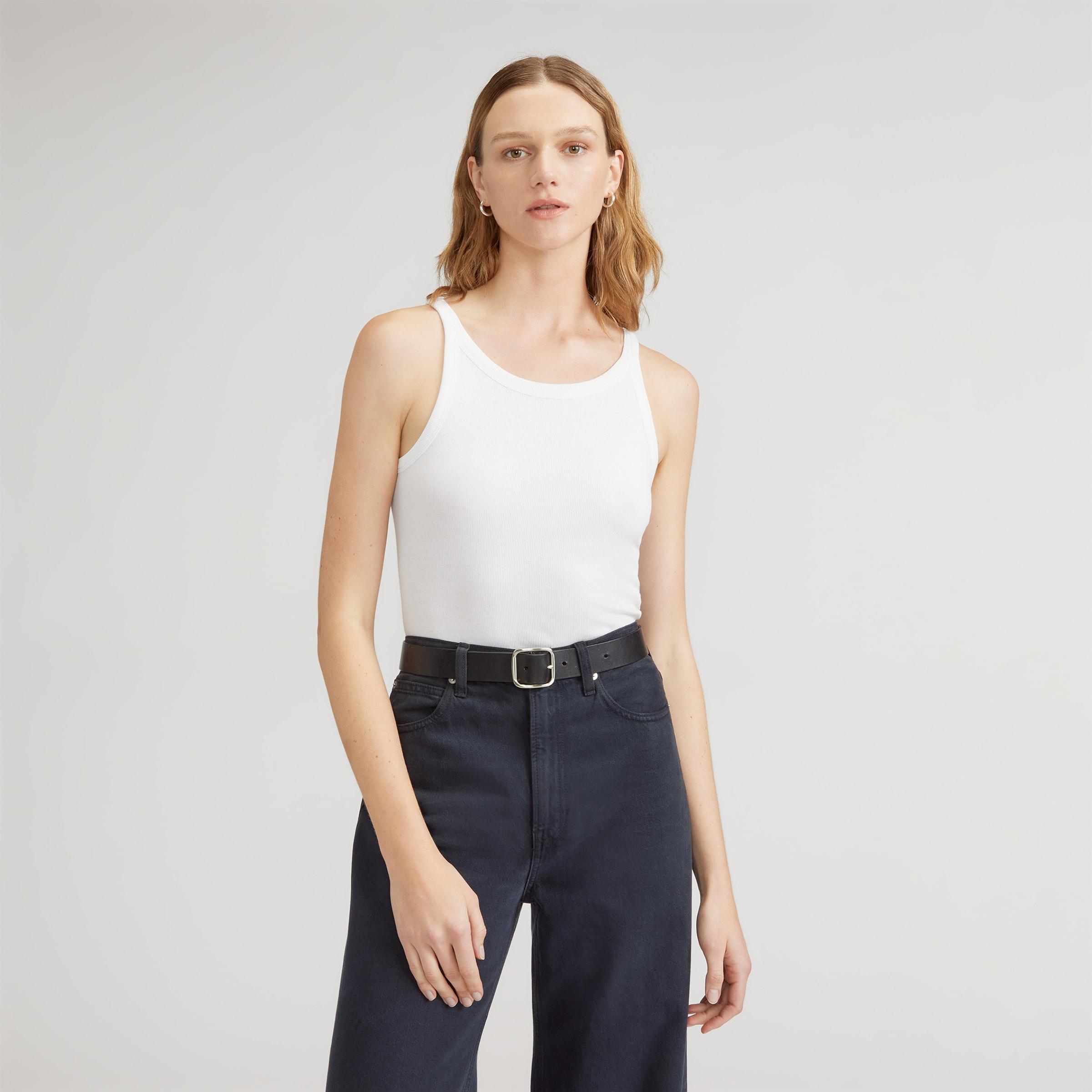 The Supima® Micro-Rib Cropped Tank product image