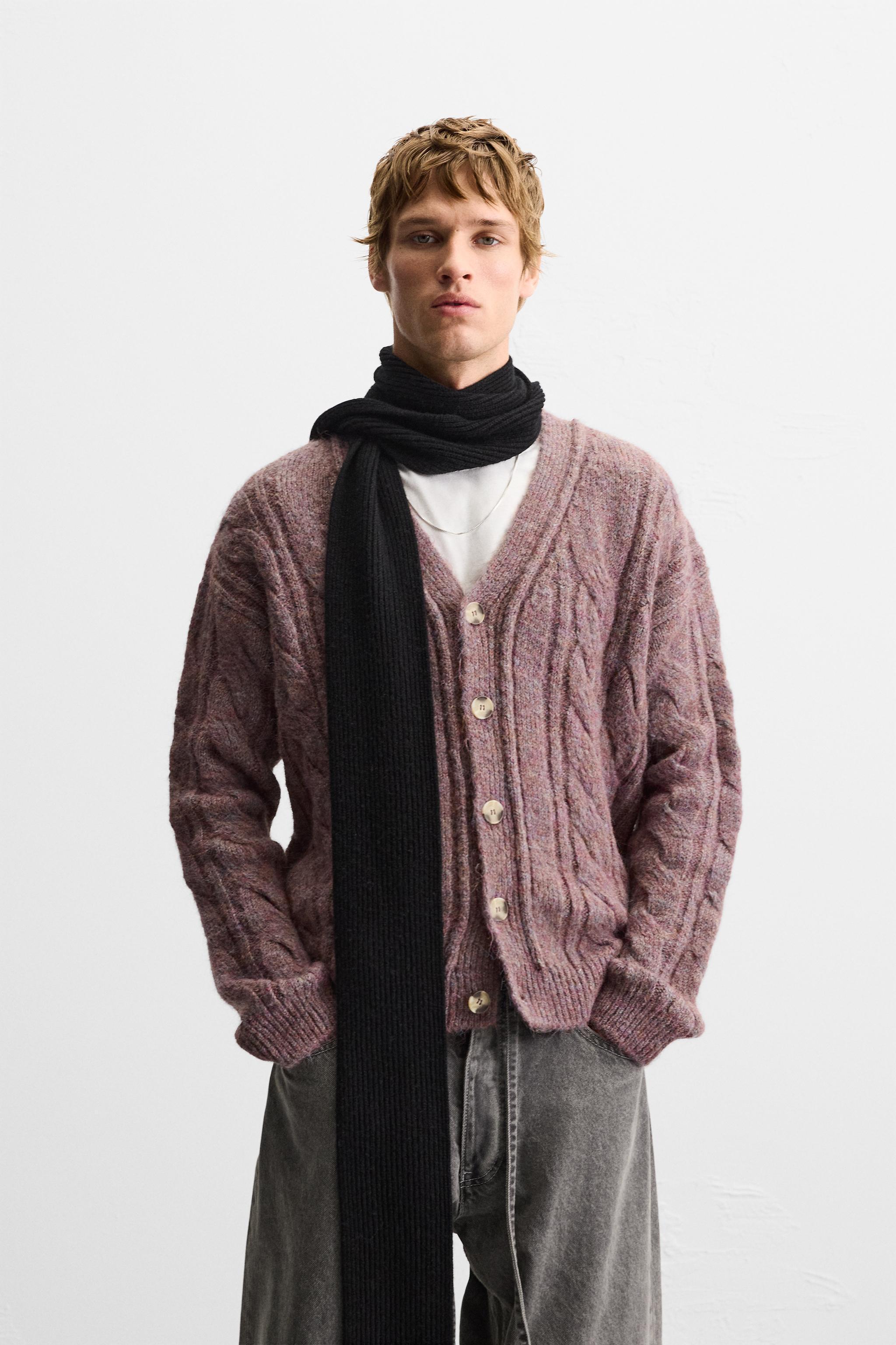 TEXTURED WEAVE WOVEN CARDIGAN Product Image