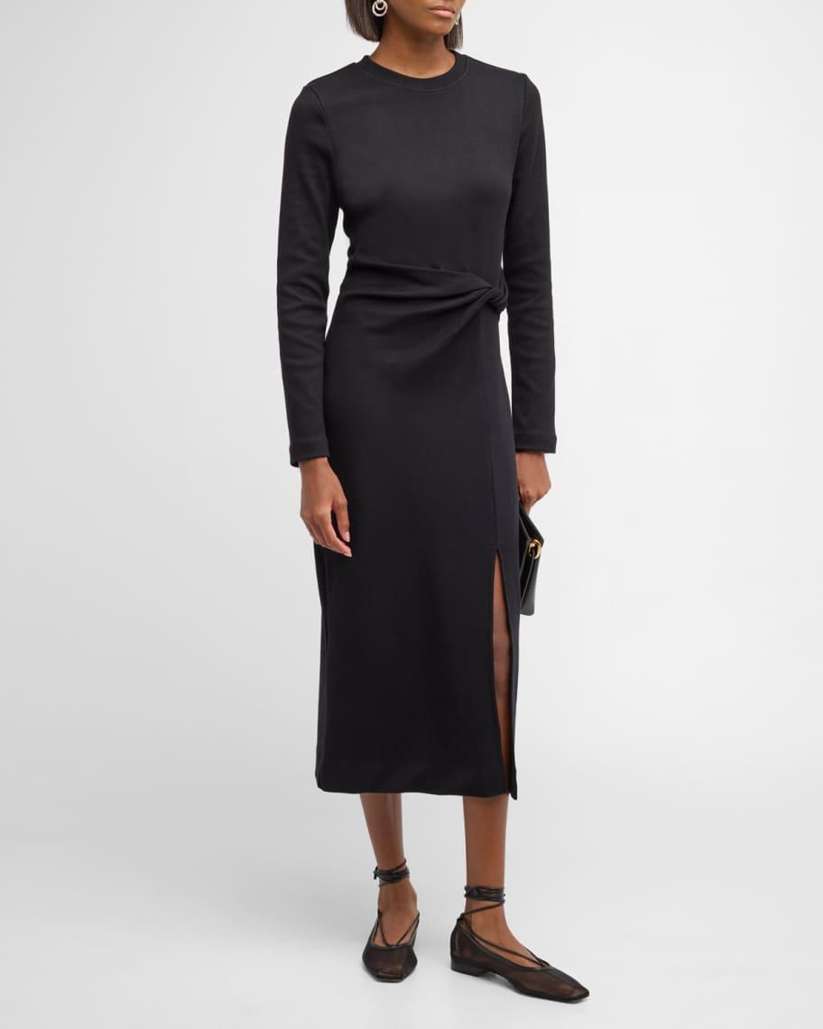 Cody Twist-Waist Long-Sleeve Midi Dress Product Image