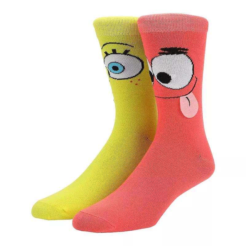 Mens Nickelodeon & Patrick 3D Tongue Crew Socks Product Image