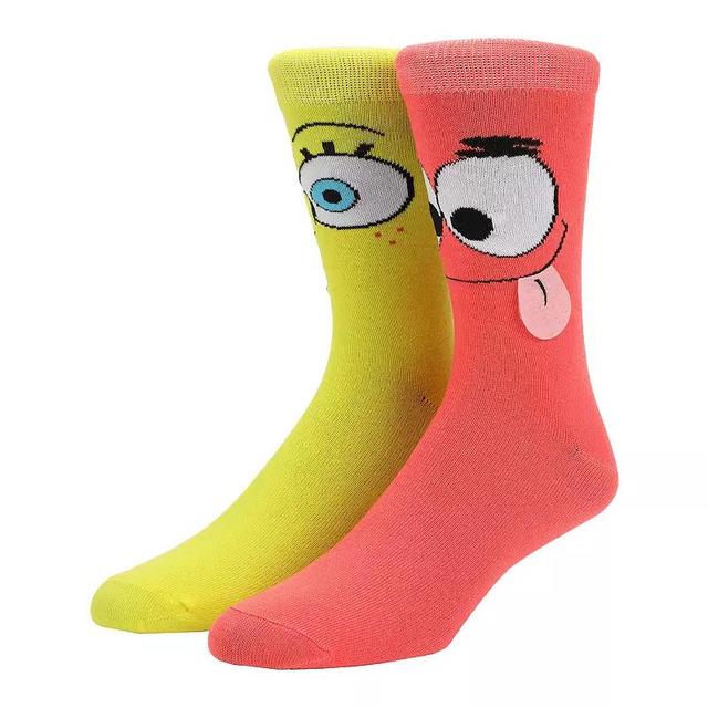 Mens Nickelodeon & Patrick 3D Tongue Crew Socks Product Image