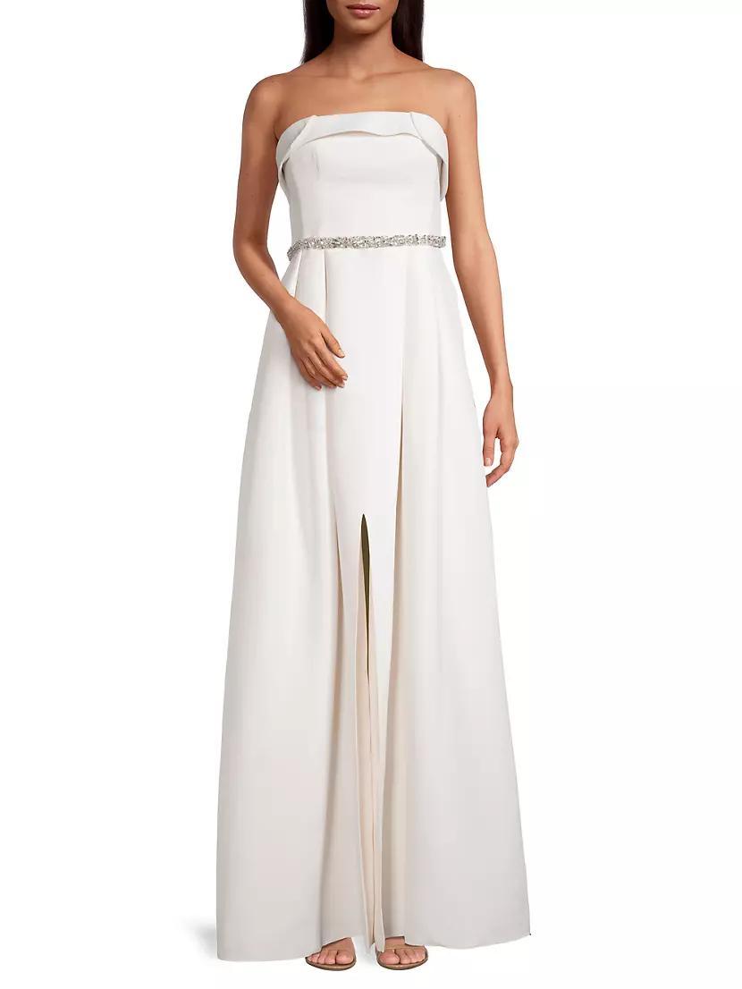 Brielle Belted Silk Faille Gown Product Image