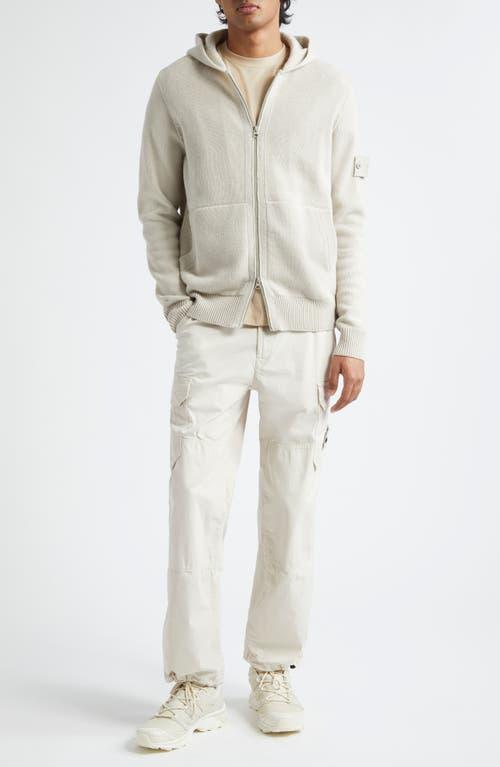 STONE ISLAND Compass Logo Virgin Wool Hoodie In Beige Product Image