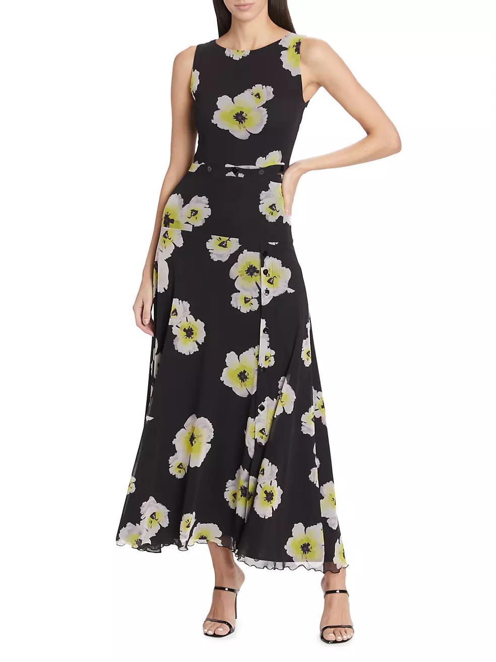 Wndrlust Mariyana Floral Cut-Out Midi-Dress Product Image