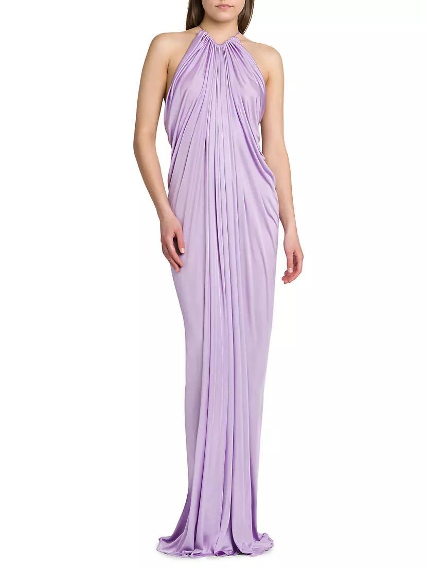 Light Lustrous Halter Gown Product Image