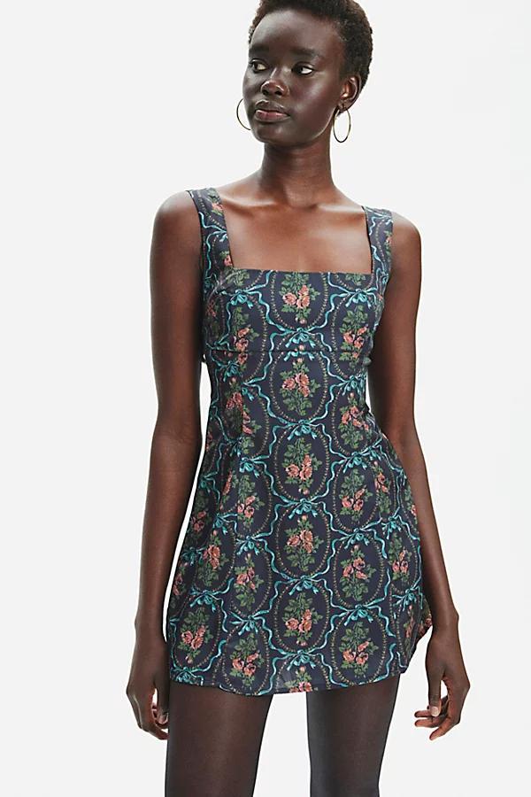 Urban Outfitters UO Bri Double Bow Satin Mini Dress Womens at Urban Outfitters Product Image