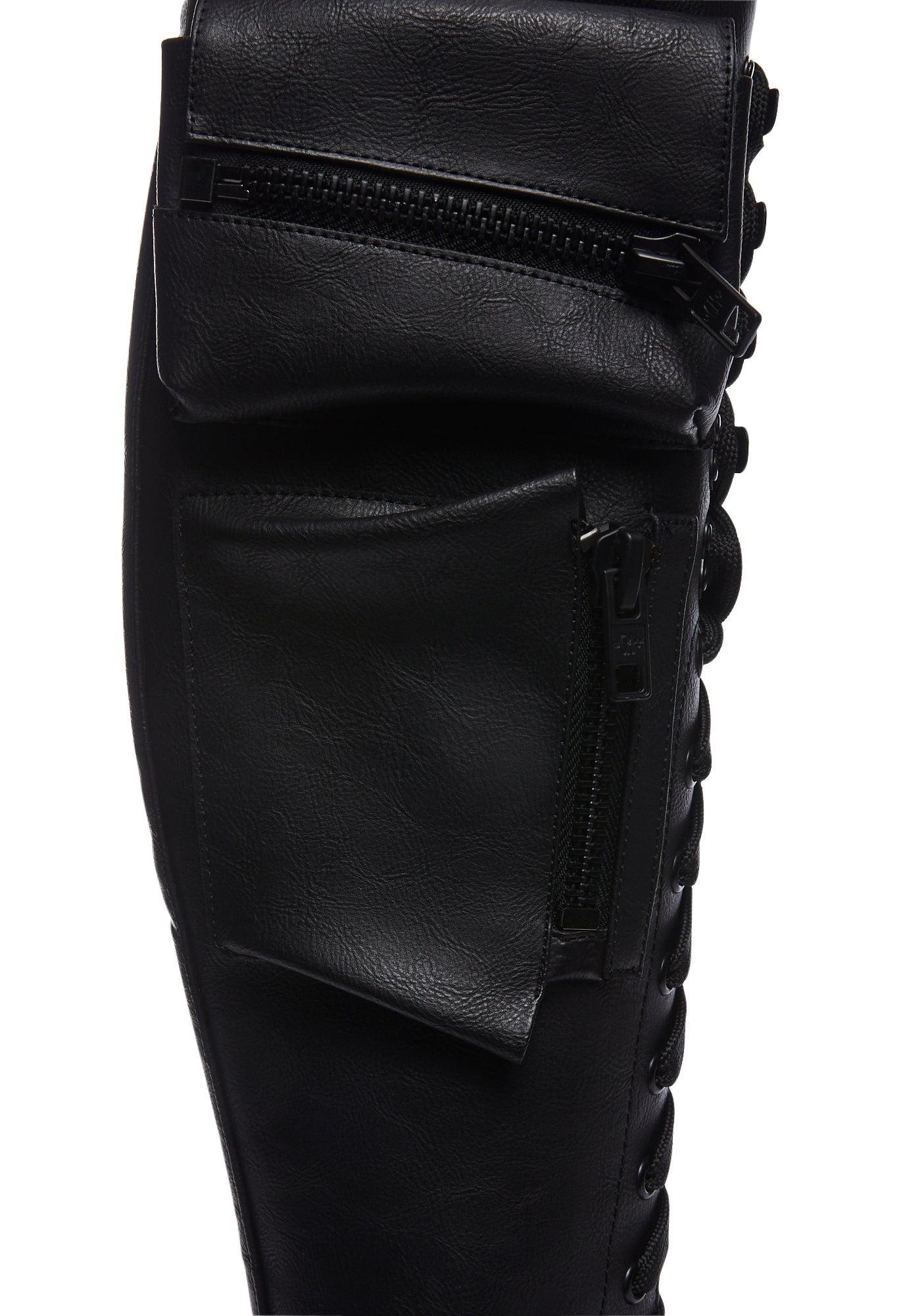 Obsidian Pocket Combat Boots Male Product Image