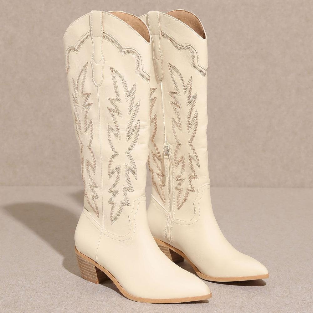 Samantha White Boots Product Image