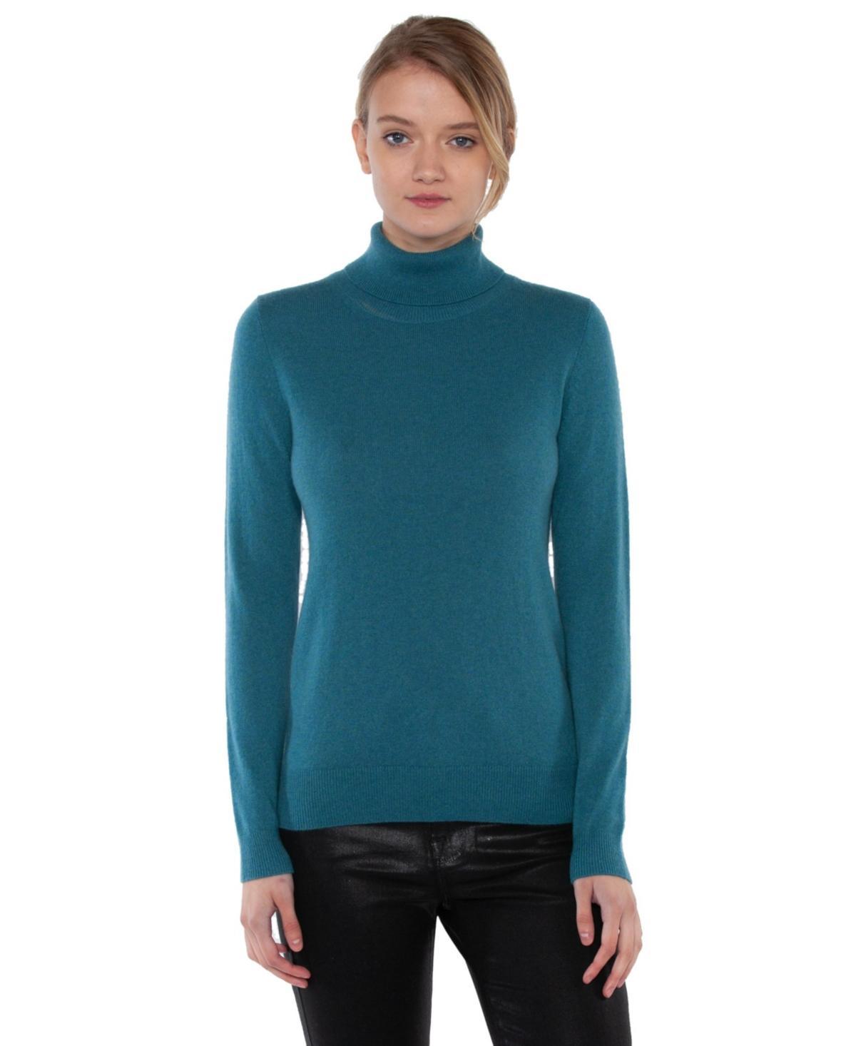 Jennie Liu Womens 100% Pure Cashmere Long Sleeve Turtleneck Pullover Sweater Product Image