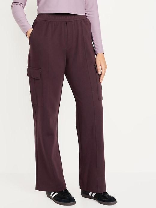 High-Waisted Dynamic Fleece Cargo Pants Product Image