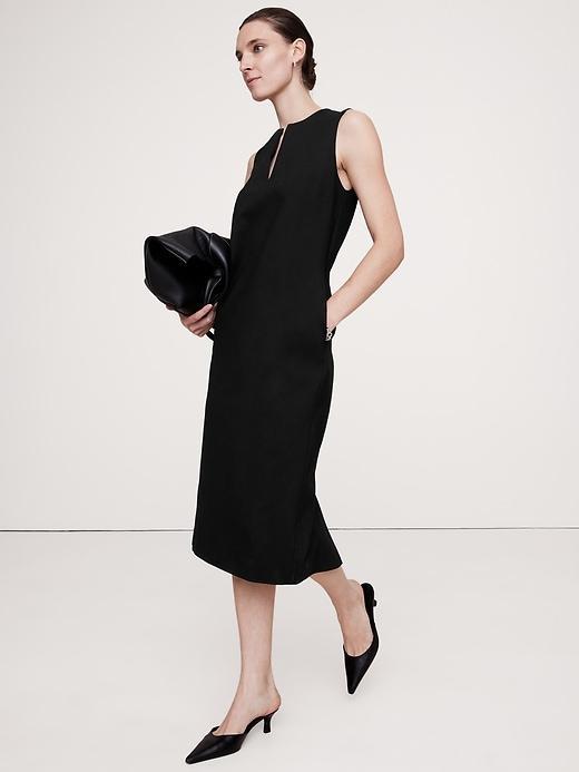 Everywhere Ponte Column Midi Dress Product Image