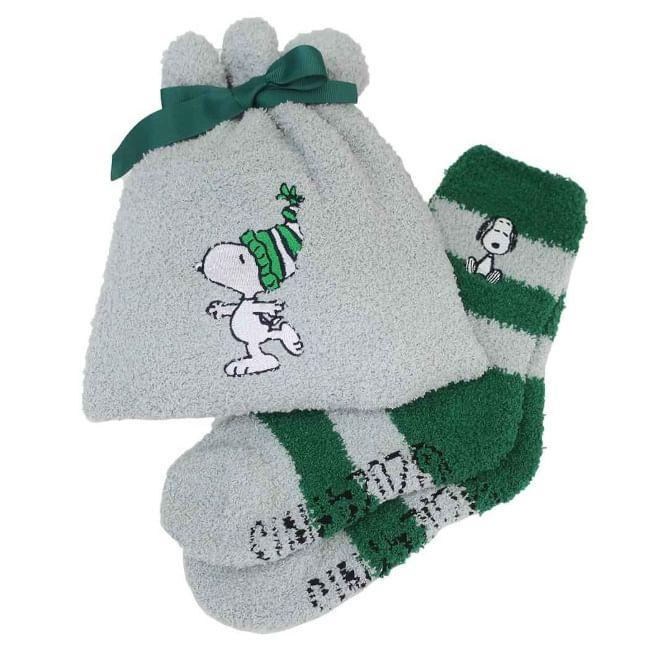 SNOOPY Fluffy Socks with Drawstring Pouch Product Image