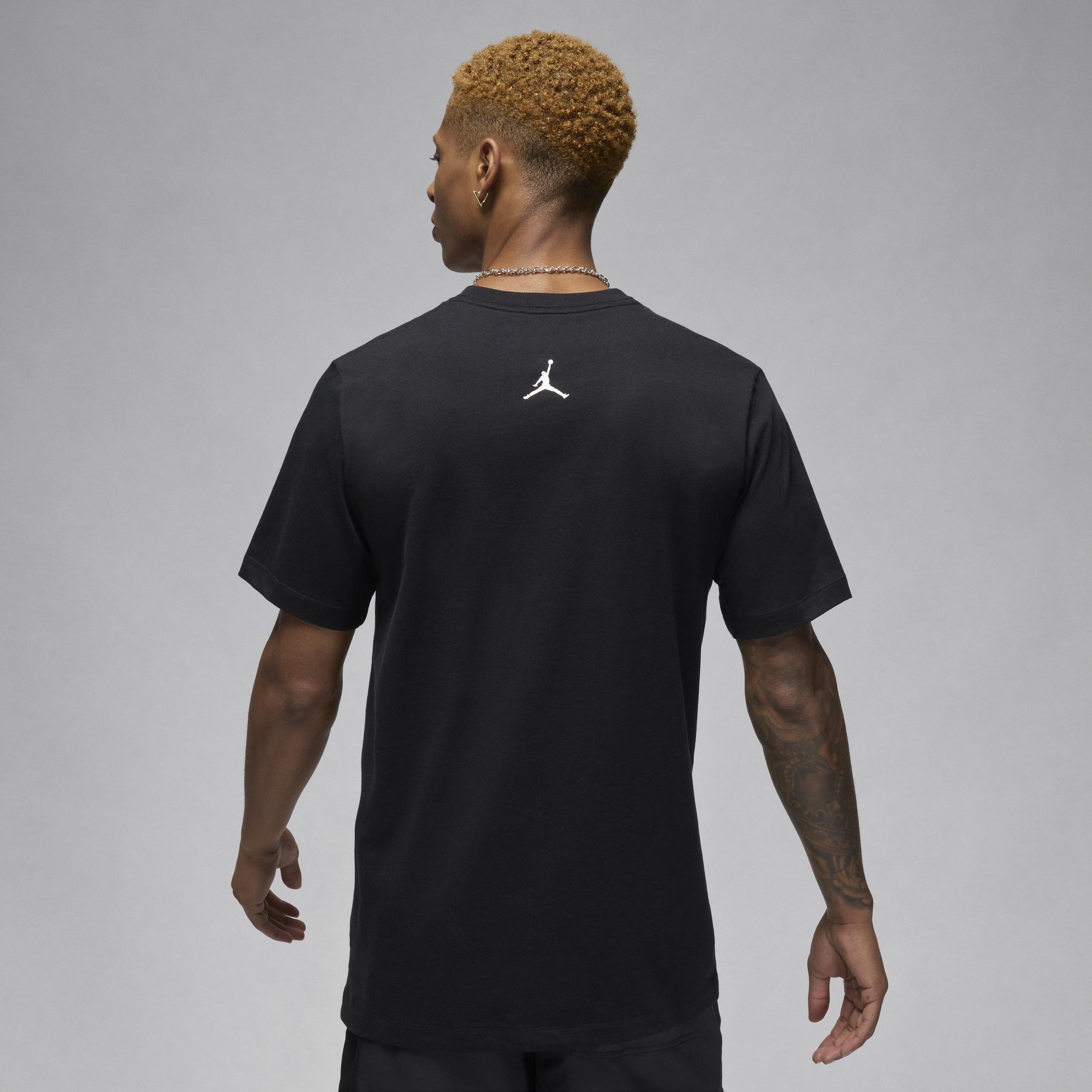 Jordan Mens Jordan Flight Essentials GFX Crew T-Shirt - Mens Black/White Product Image