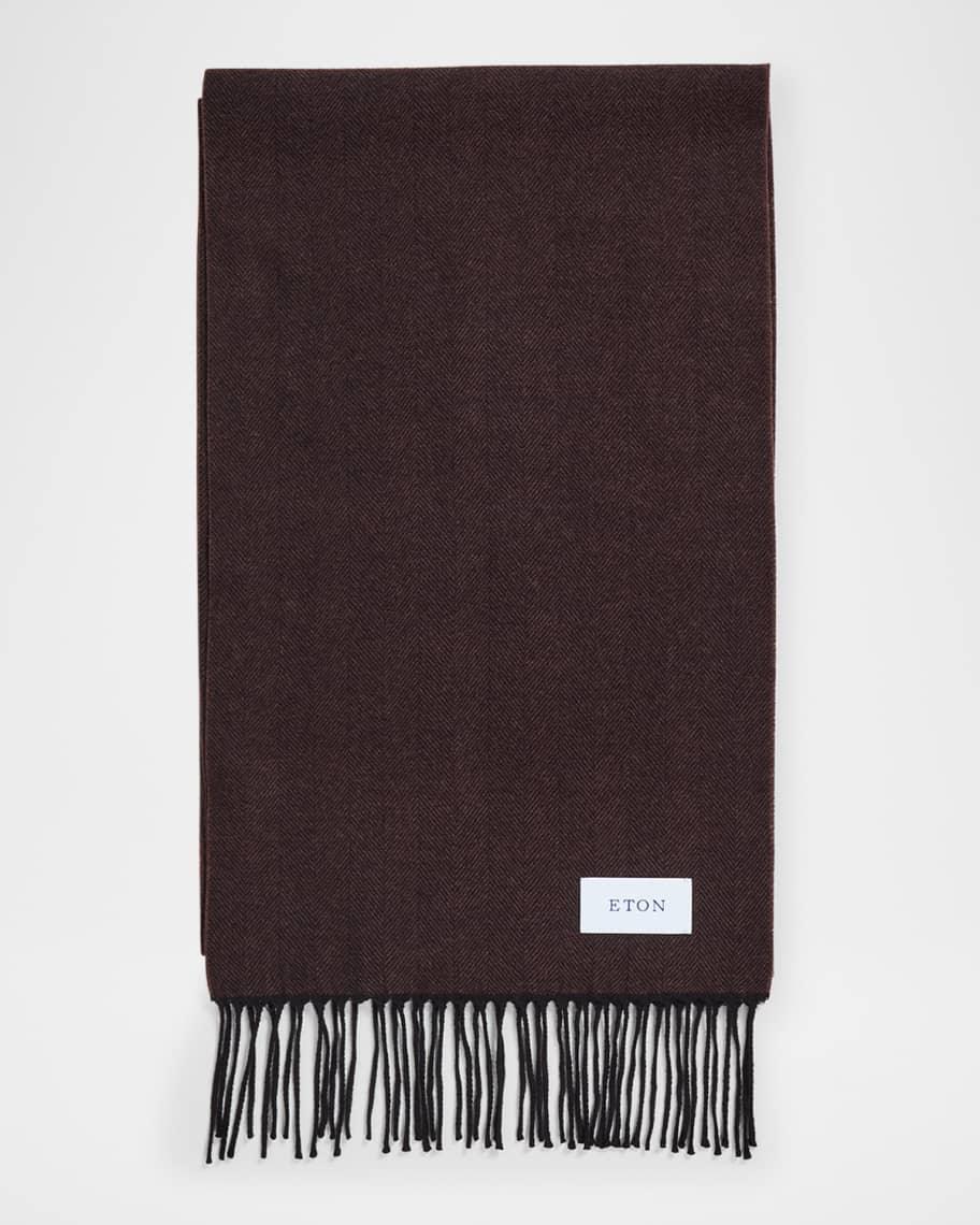 Men's Herringbone Merino Wool Scarf Product Image