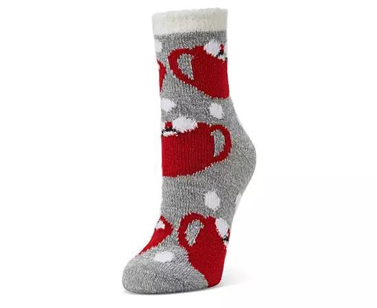 Fireside Womens Aloe Infused Coffee Lovers Crew Sock 1 Pair Product Image