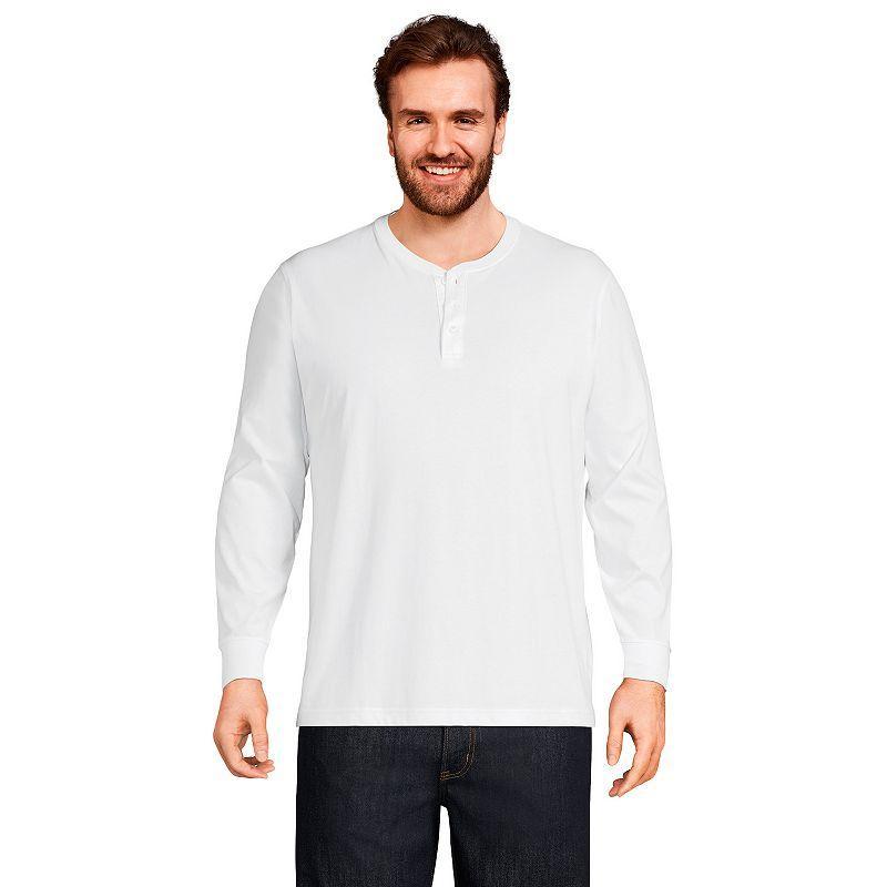 Lands End Mens Super-t Long Sleeve Henley T-Shirt Product Image