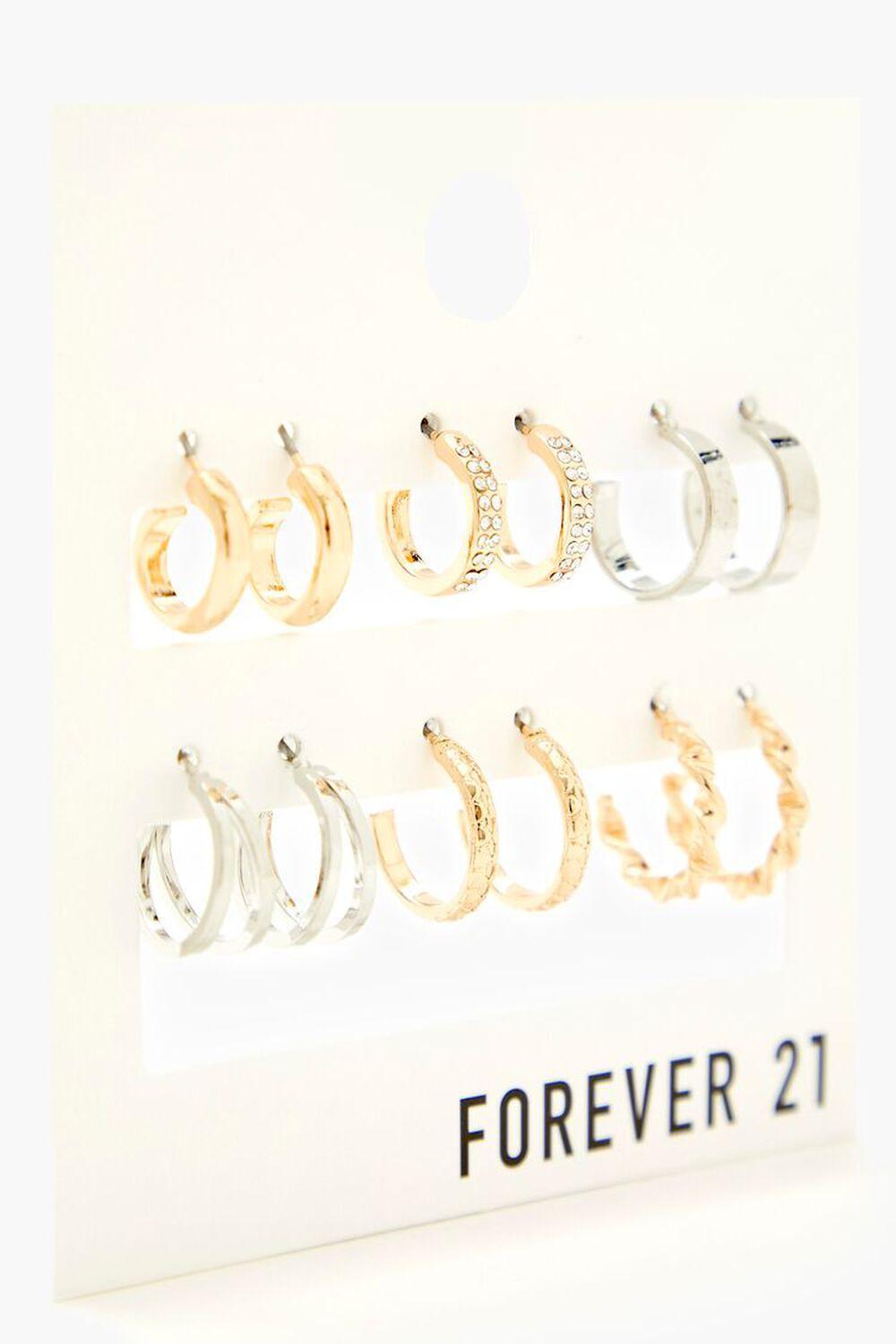 Rhinestone Hoop Earring Set | Forever 21 Product Image