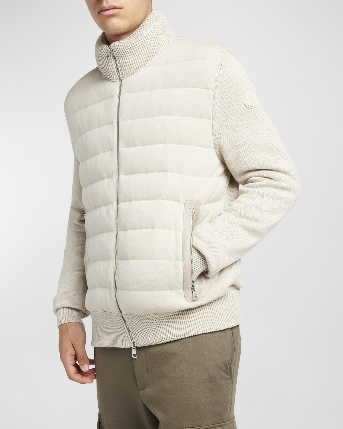 Mens Quilted Zip-Front Cardigan Product Image