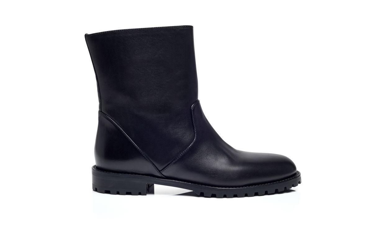 MOTOSA Black Calf Leather Ankle Boots Product Image