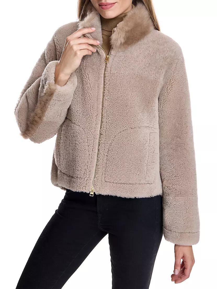 Boxy Shearling Jacket Product Image