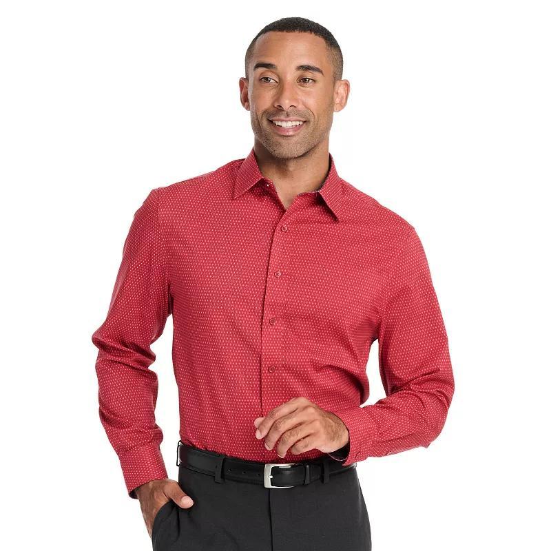 Mens Nick Graham Traveler Collection Performance Modern-Fit Stretch Dress Shirt Red Product Image