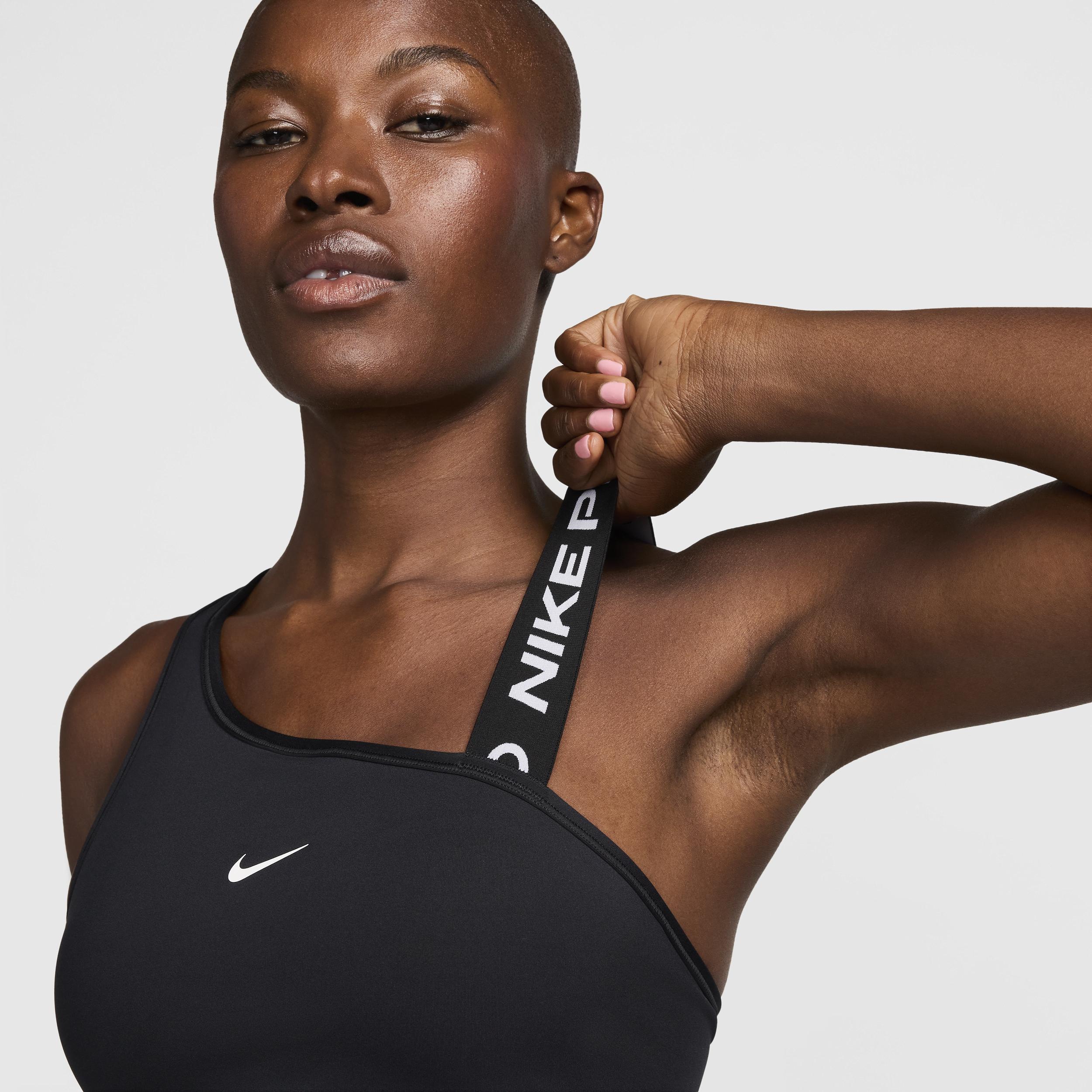 Women's Nike Pro Swoosh Asymmetrical Medium-Support Padded Sports Bra Product Image