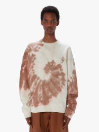 TIE -DYE SWEATSHIRT WITH CAT PRINT in brown | JW Anderson US  Product Image