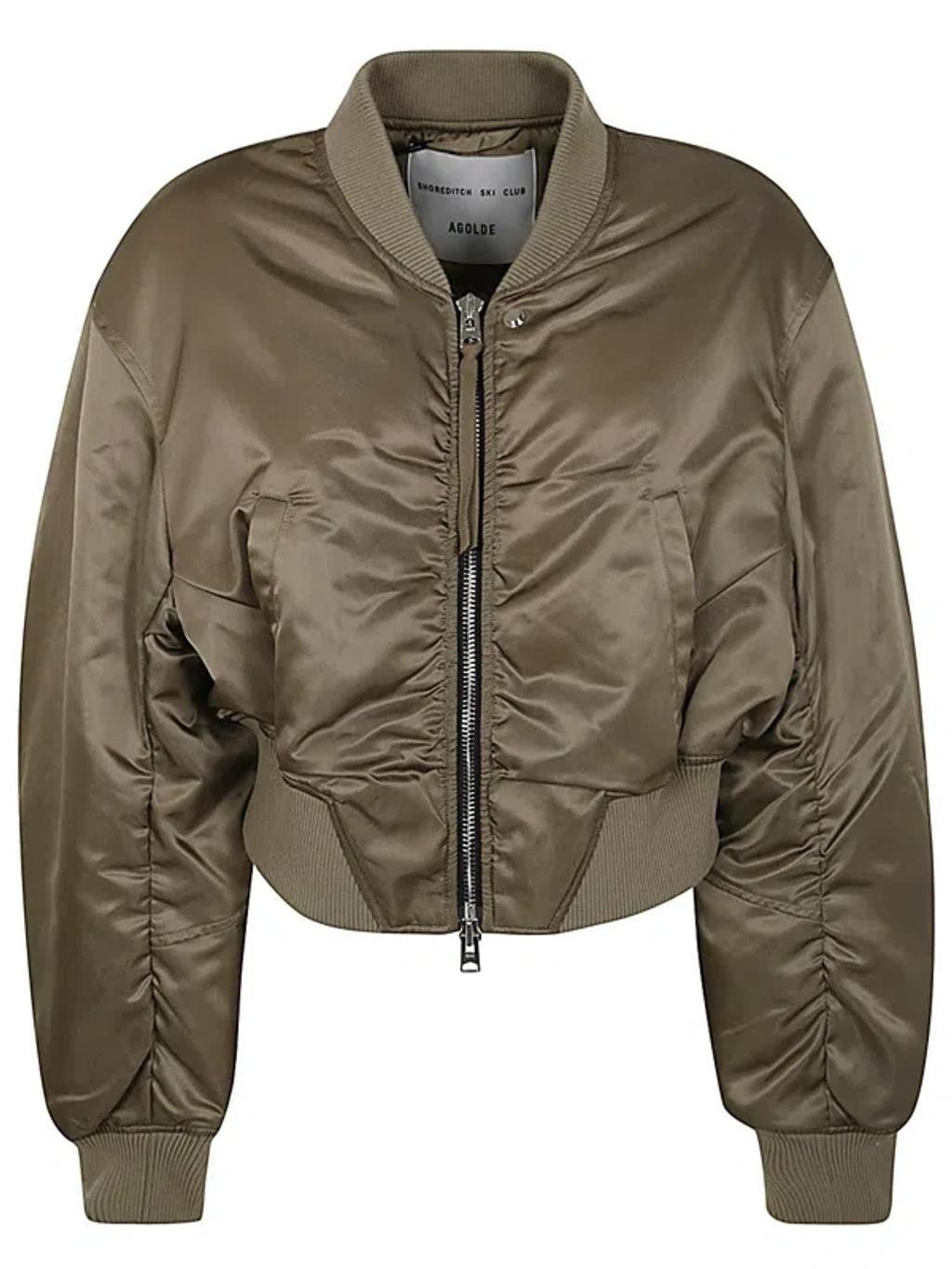 Bomber Jacket In Green Product Image